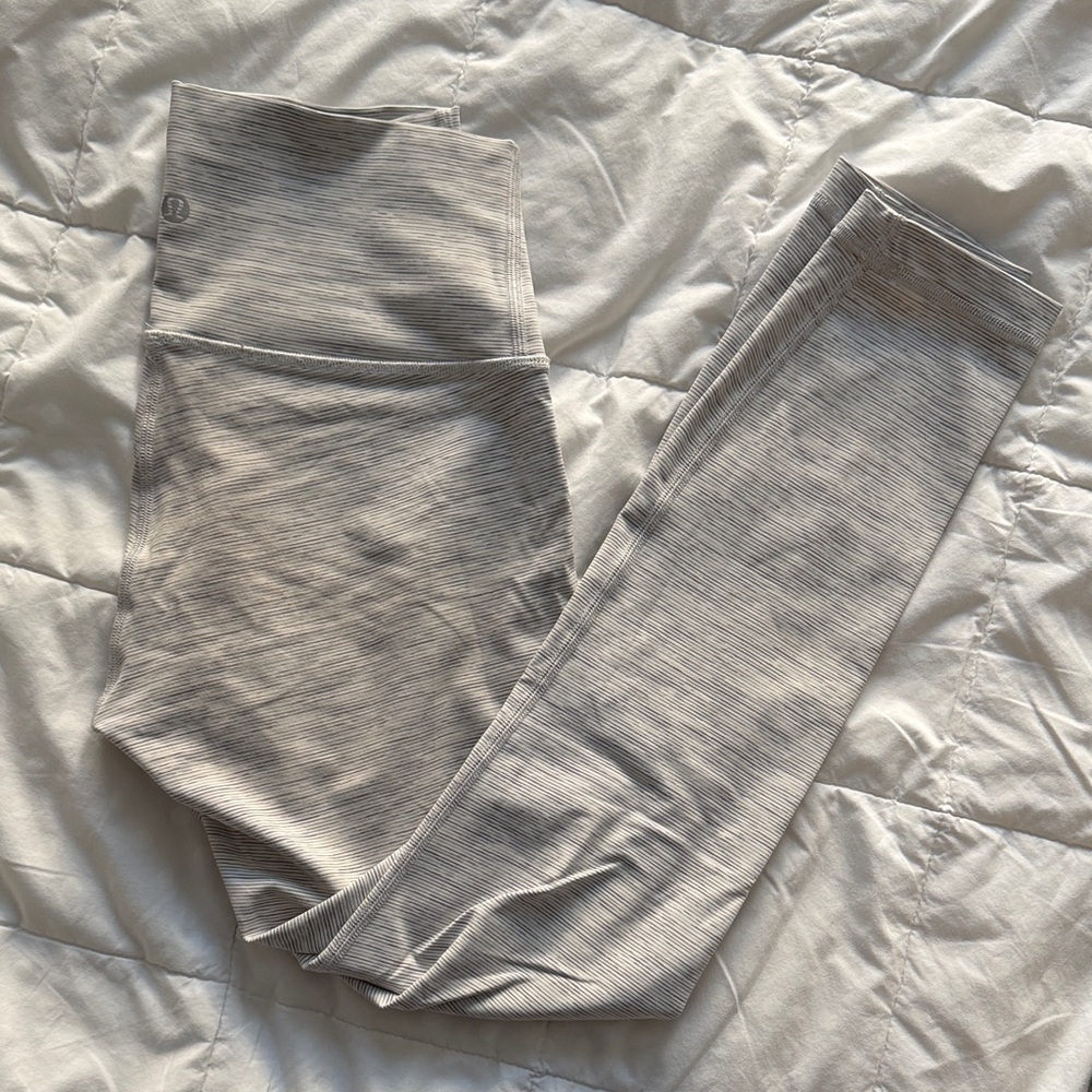 Space white gray leggings Lululemon